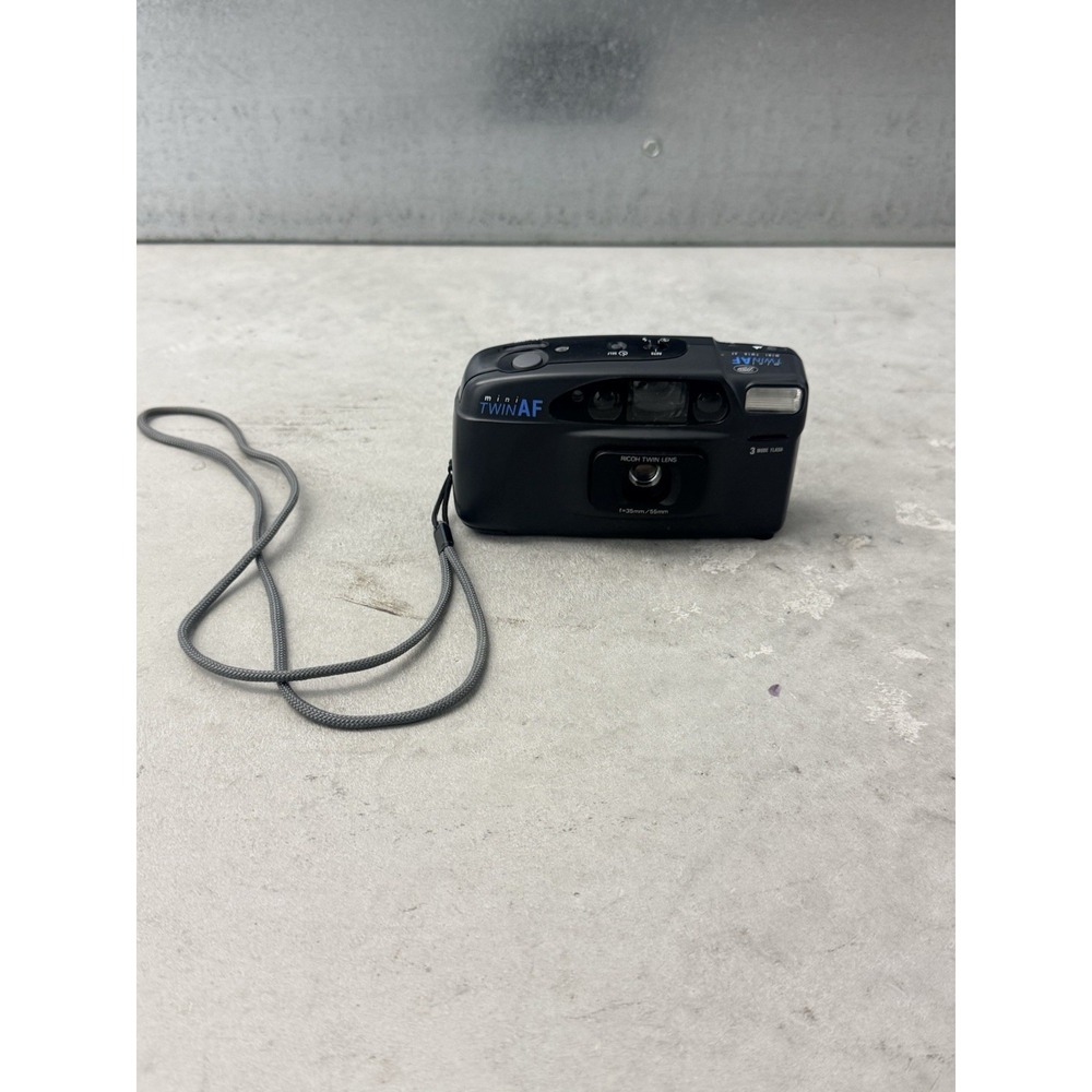 Ricoh Mini Twin AF Dual Lens 35mm Point & Shoot Film Camera Tested & Working